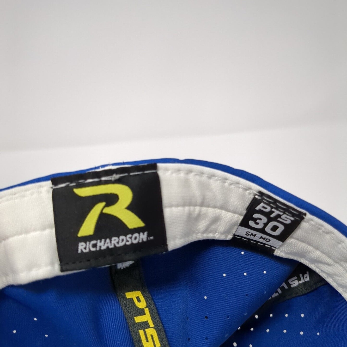 Richardson Fitted Hat Blue S-M Embroidered Letters Cross Colorblock