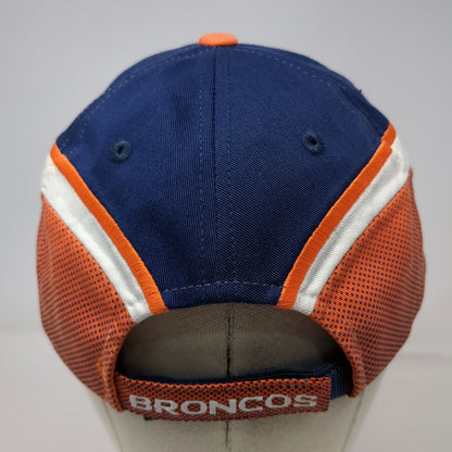 Reebok Denver Broncos NFL Blue Orange White OSFM Strapback Cotton Logo Cap Hat