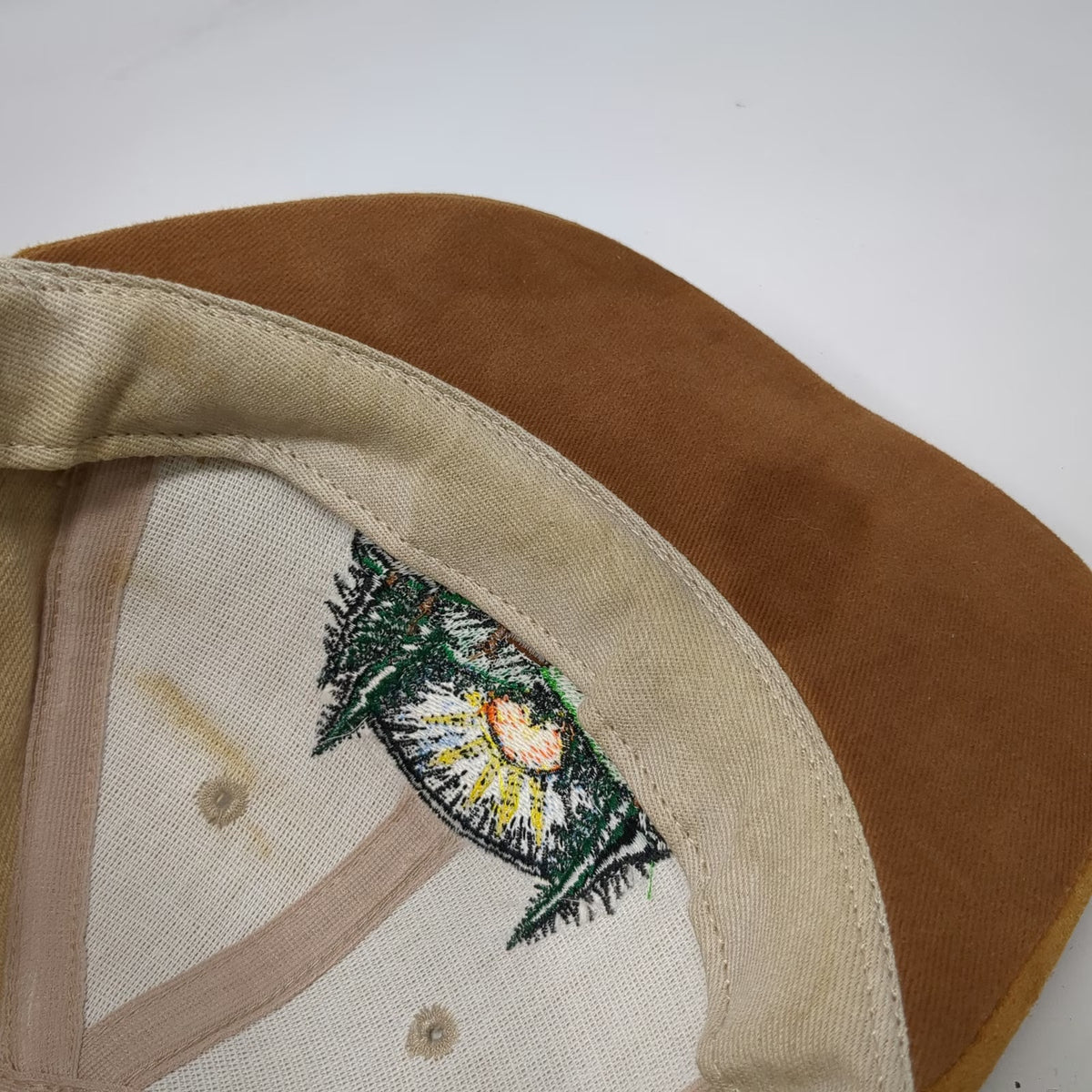 America's Legend Snapback Hat Beige One Size Boise Cascade Suede Brim Wildlife