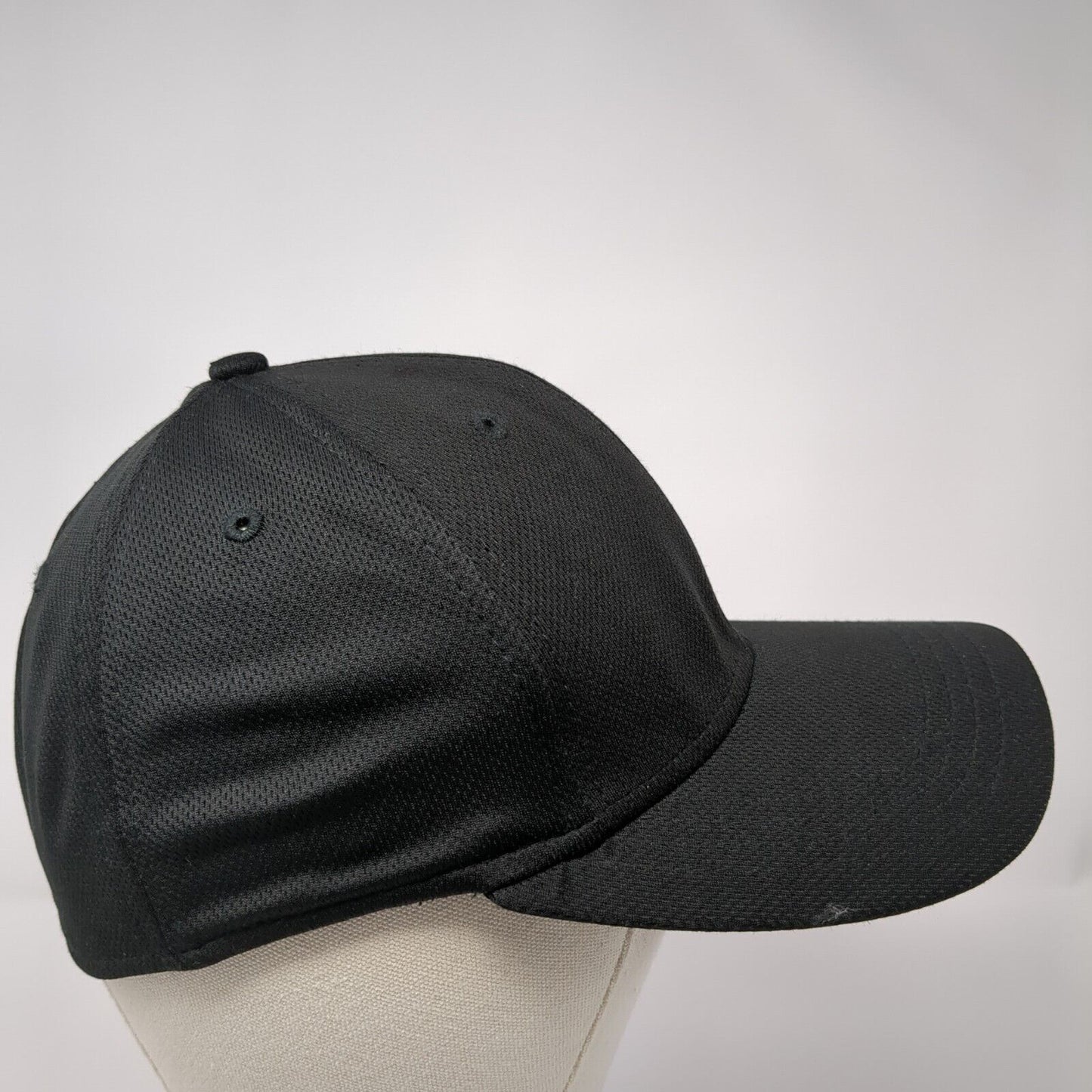 Moto Designs Fitted Hat Black S/M Stretch Solid 6 Panel Athletic Works