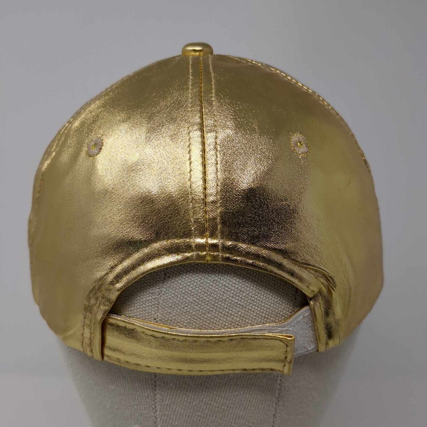Unbranded Strapback Hat Yellow One Size Adjustable Metallic Blank