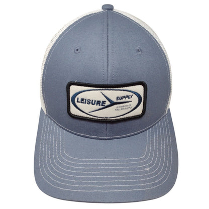 Leisure Supply HASA Snapback Trucker Hat Blue OSFM Adjustable Mesh Fahrenheit