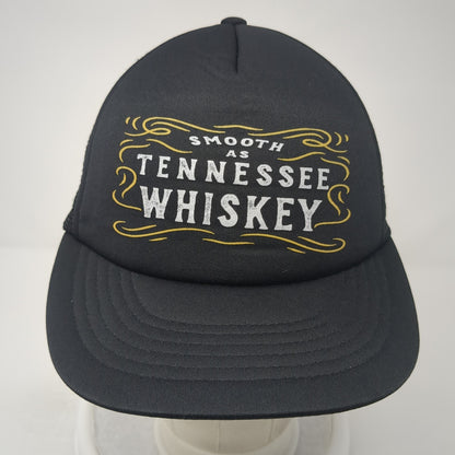 Smooth As Tennessee Whiskey Snapback Trucker Hat Black One Size Mesh Back