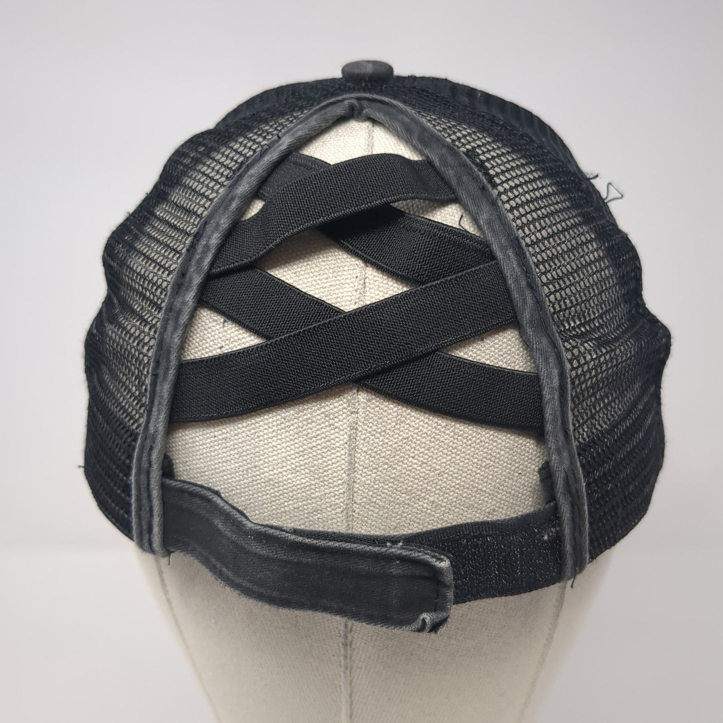 Hot Mess Just Doing My Best Strapback Trucker Hat Gray One Size Ponytail