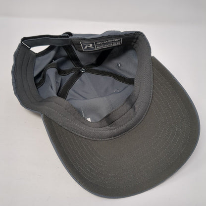 Richardson Strapback Hat Gray One Size Embroidered Logo Adjustable
