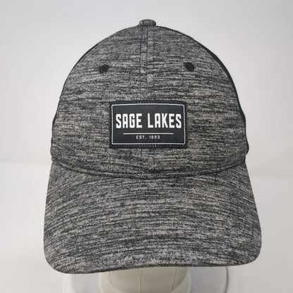 Sage Lakes Snapback Trucker Hat Gray One Size Adjustable Mesh Back Pukka