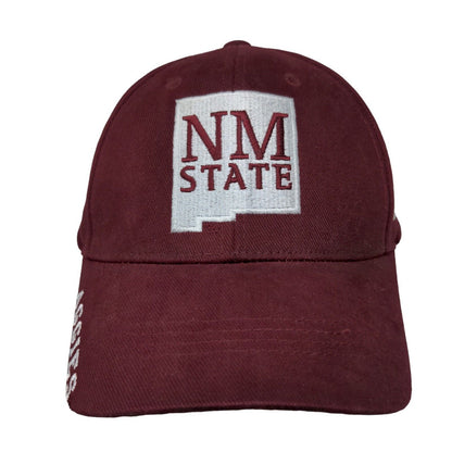 Russell Athletic Mens Strapback Hat Red Embroidered New Mexico State Aggies Logo