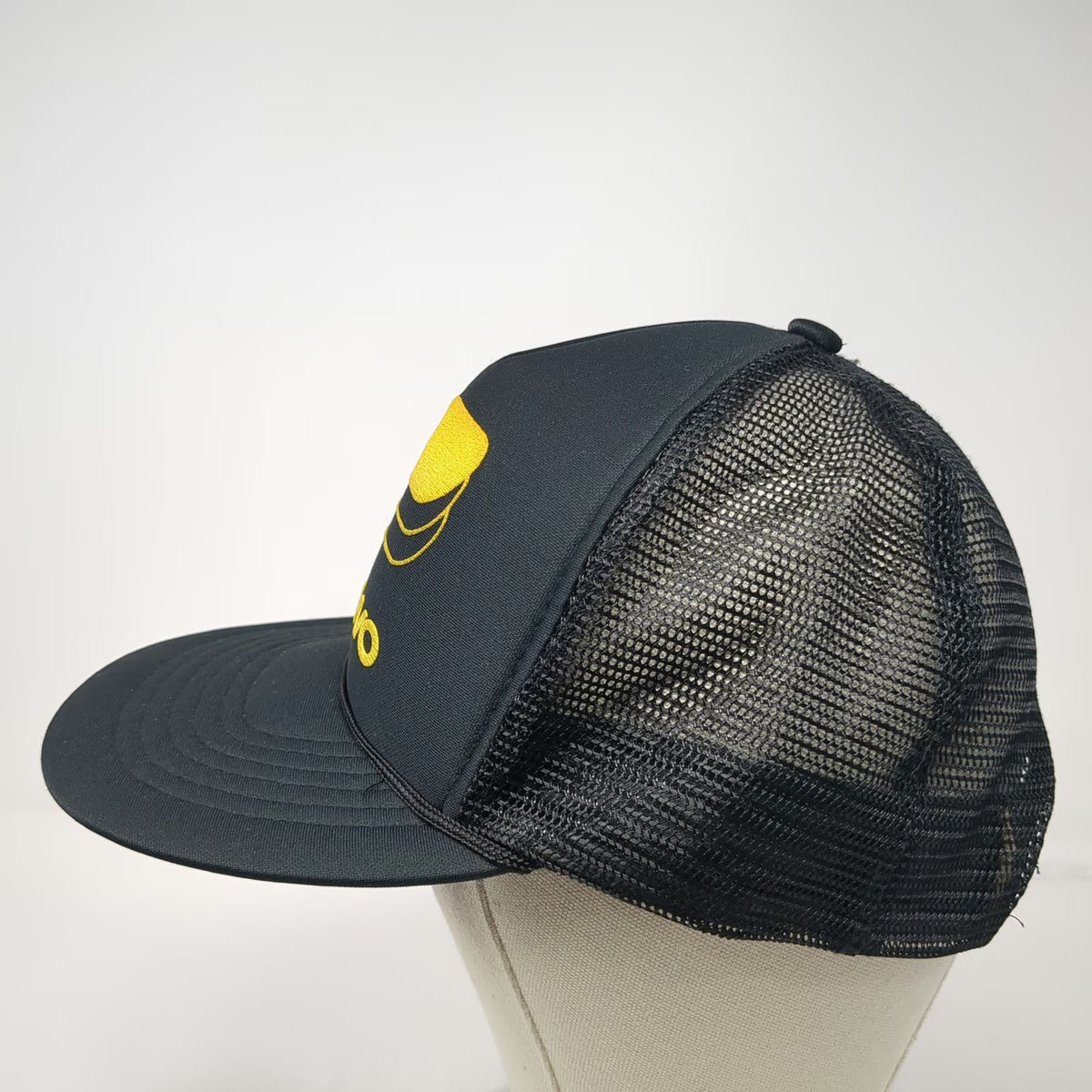 Capital Trucker Hat Black One Size Plano Fishing Tackle Box Mesh Snapback
