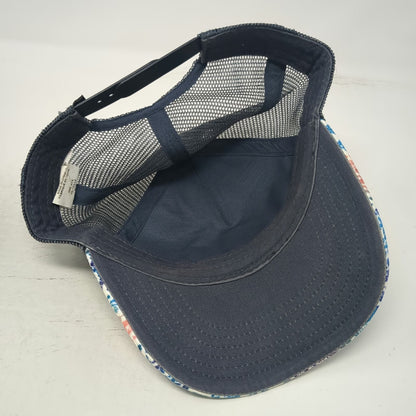 Dakine Trucker Hat Blue One Size Geometric Pattern Mesh Back Snapback Logo