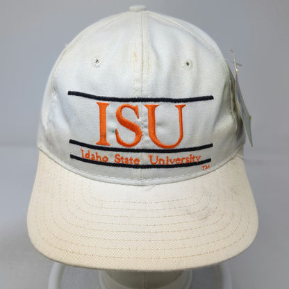 The Game Idaho State NCAA Snapback White ISU Bar Hat W/Tags Vintage USA