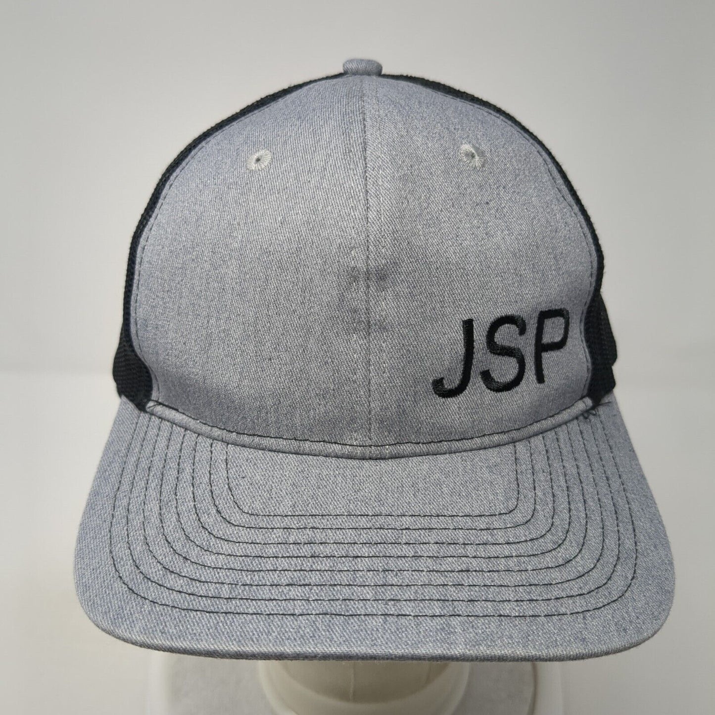 JSP Snapback Mesh Back Trucker Hat Gray One Size Port Authority 6 Panel