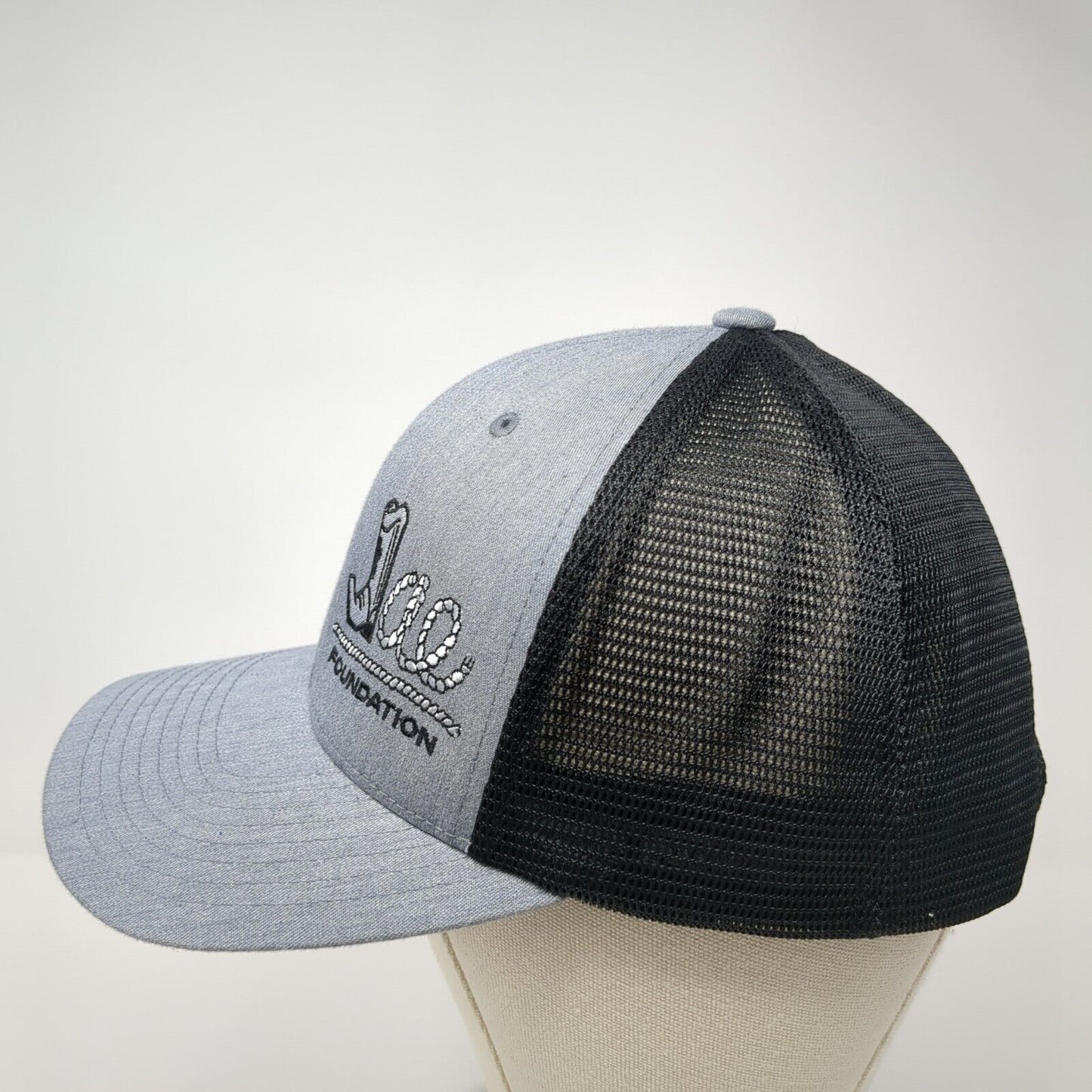 Jae Foundation Snapback Trucker Hat Gray OS Adjustable 110 Flexfit Mesh Back