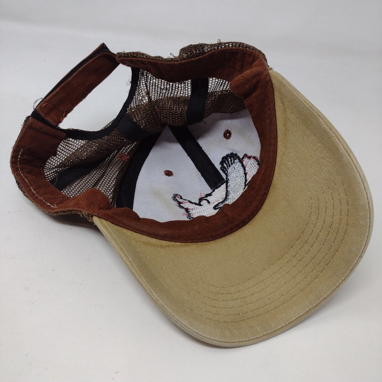 American Flag Eagle Strapback Trucker Hat Multi One Size Mesh Back