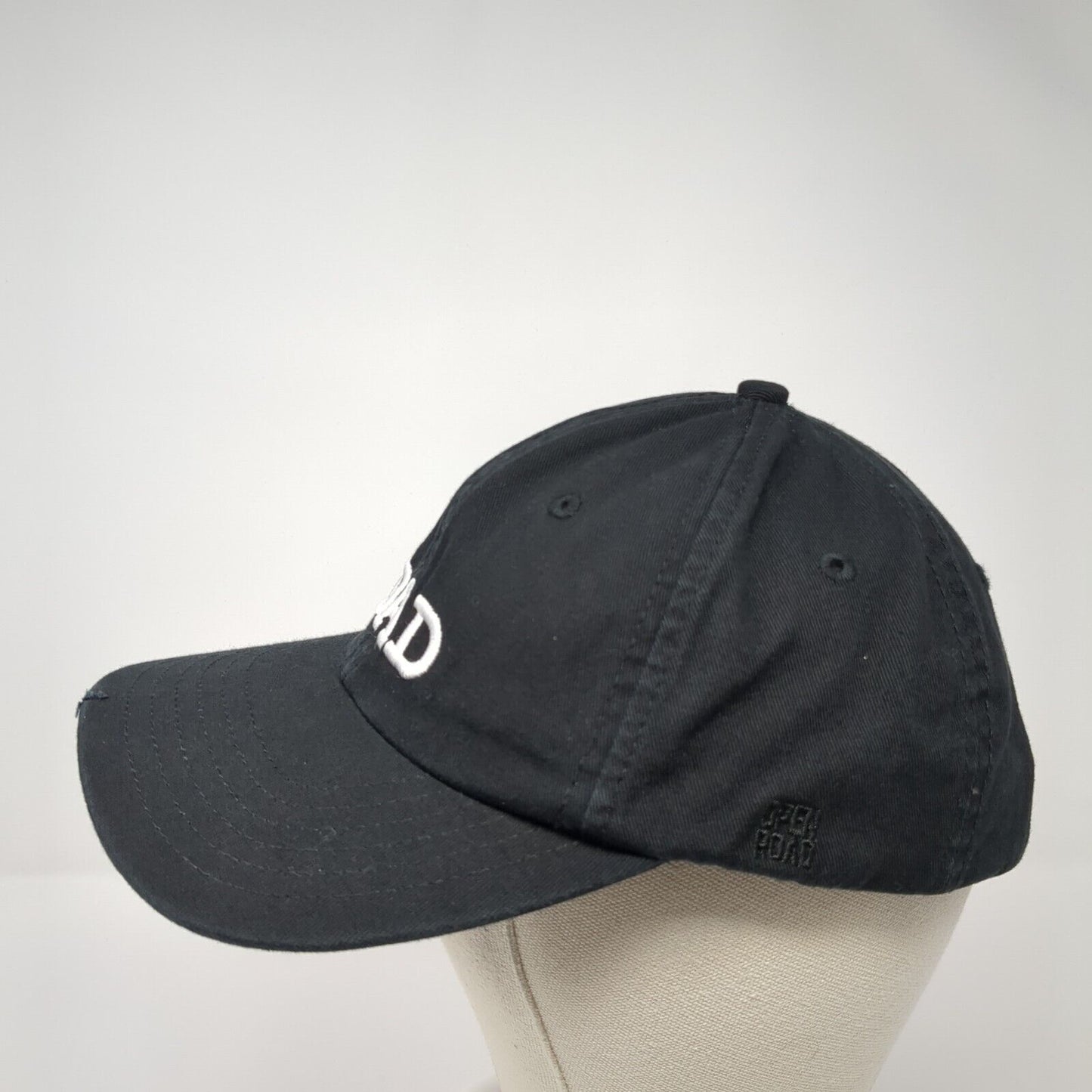 Dad Slideback Baseball Cap Black One Size Adjustable Embroidered Open Road
