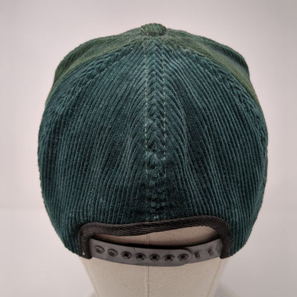 Dekalb Snapback Hat Green One Size Adjustable Embroidered Corduroy