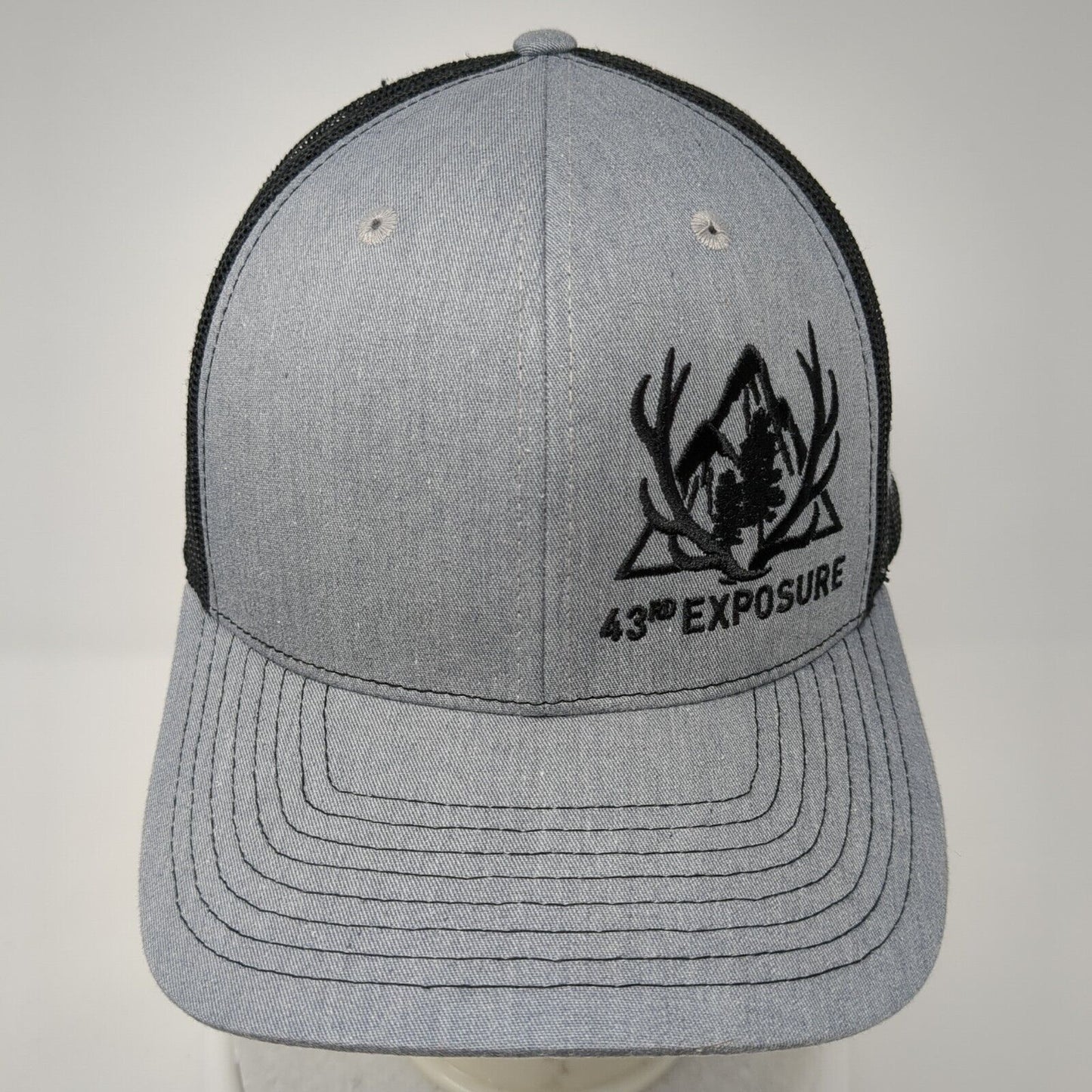 43rd Exposure Valor Trailers Snapback Trucker Hat Gray One Size Mesh Back