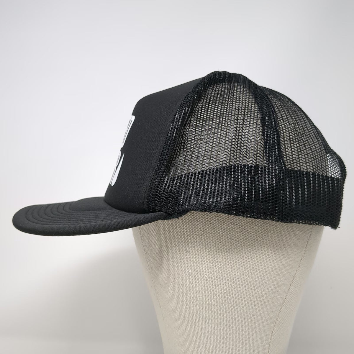 Otto Trucker Hat Black One Size Boxed Water Graphic Mesh Back Snapback Foam