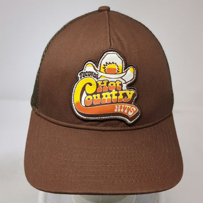 Tecovas Brown One Size Trucker Hat Mesh Snapback Hot Country Hits Logo Patch