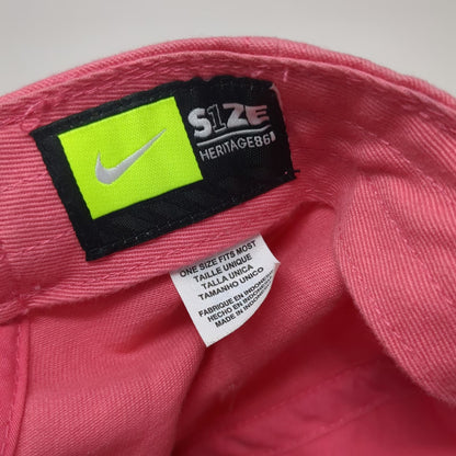 Nike Baseball Cap Pink One Size Adjustable Heritage 86 Cotton Hat Swoosh Logo