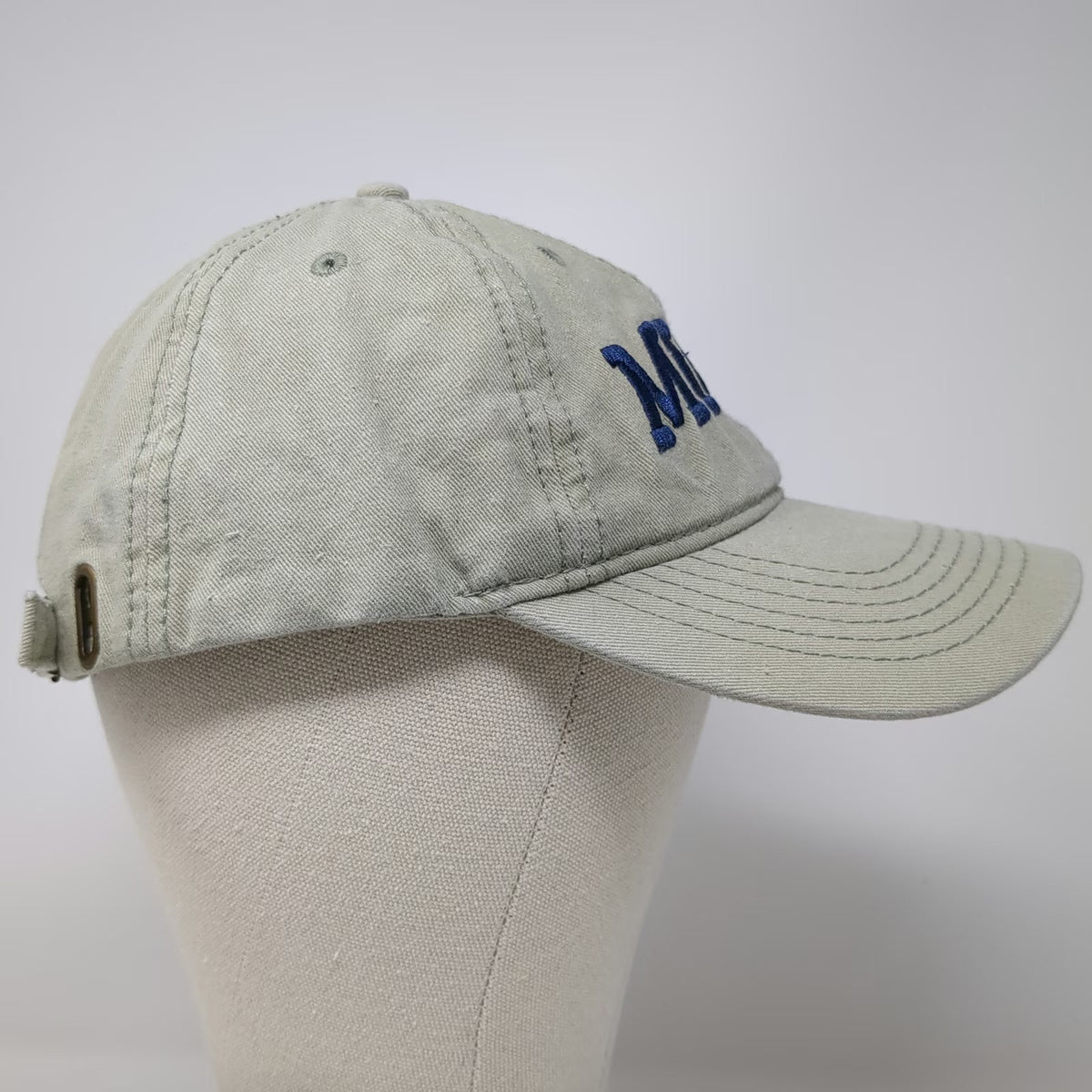 ESY Baseball Cap Beige One Size Embroidered Miami Slideback Cotton Strap Hat