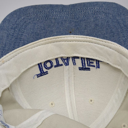 New Jersey Headwear TotalTel Baseball Cap Beige Blue One Size Denim Brim USA Hat