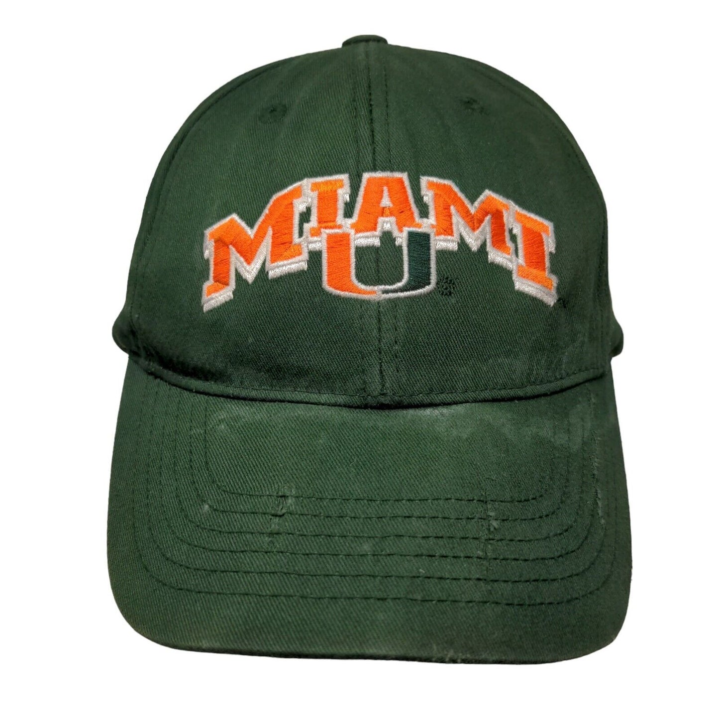 Miami University Hurricanes Strapback Hat Green OSFA Captivating Headwear NCAA