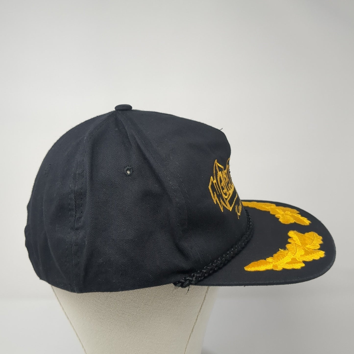 Wetherbee's Kansas City Snapback Rope Hat Black One Size Sportsman