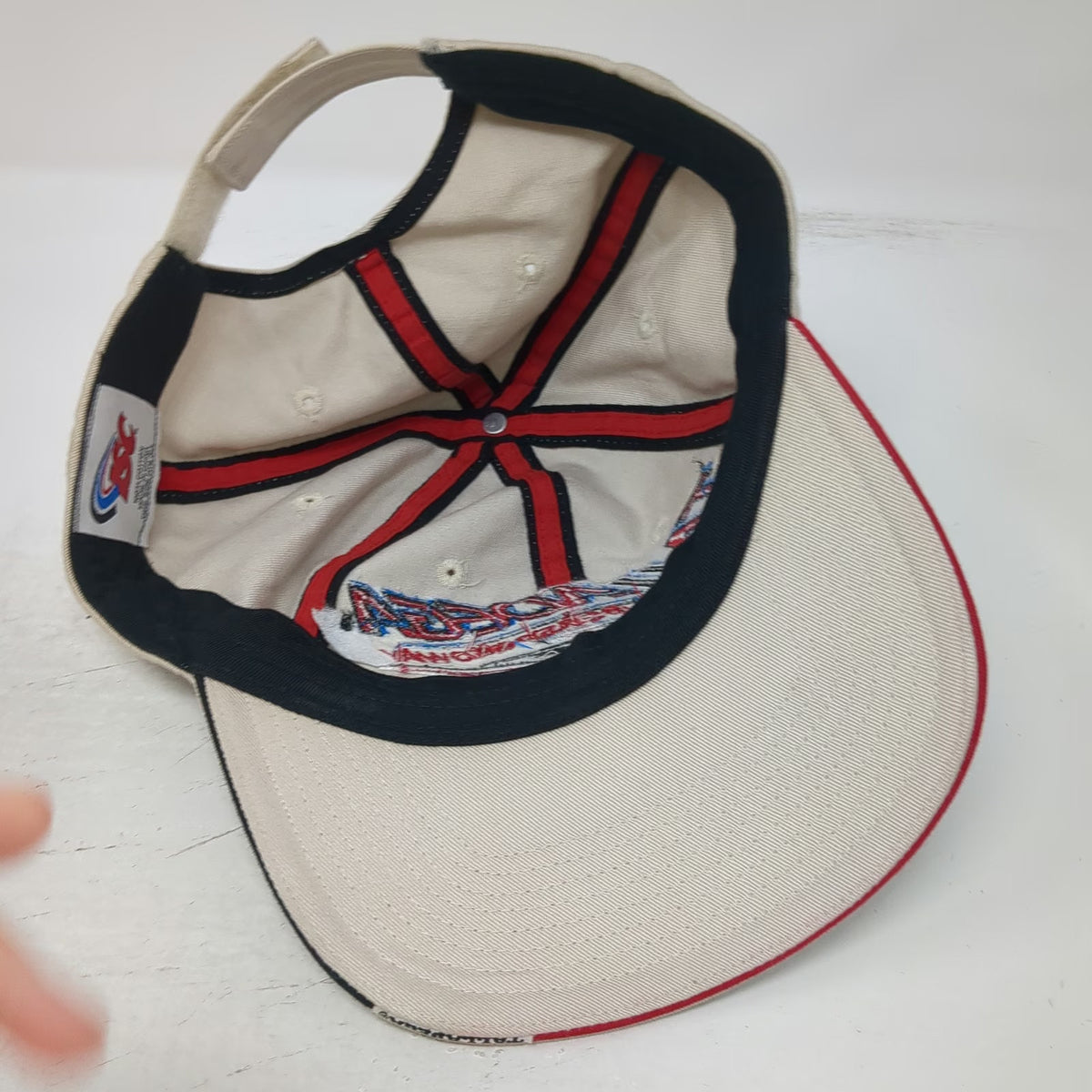 ISC Talladega Superspeedway Hat Beige One Size Baseball Cap American Flag Racing