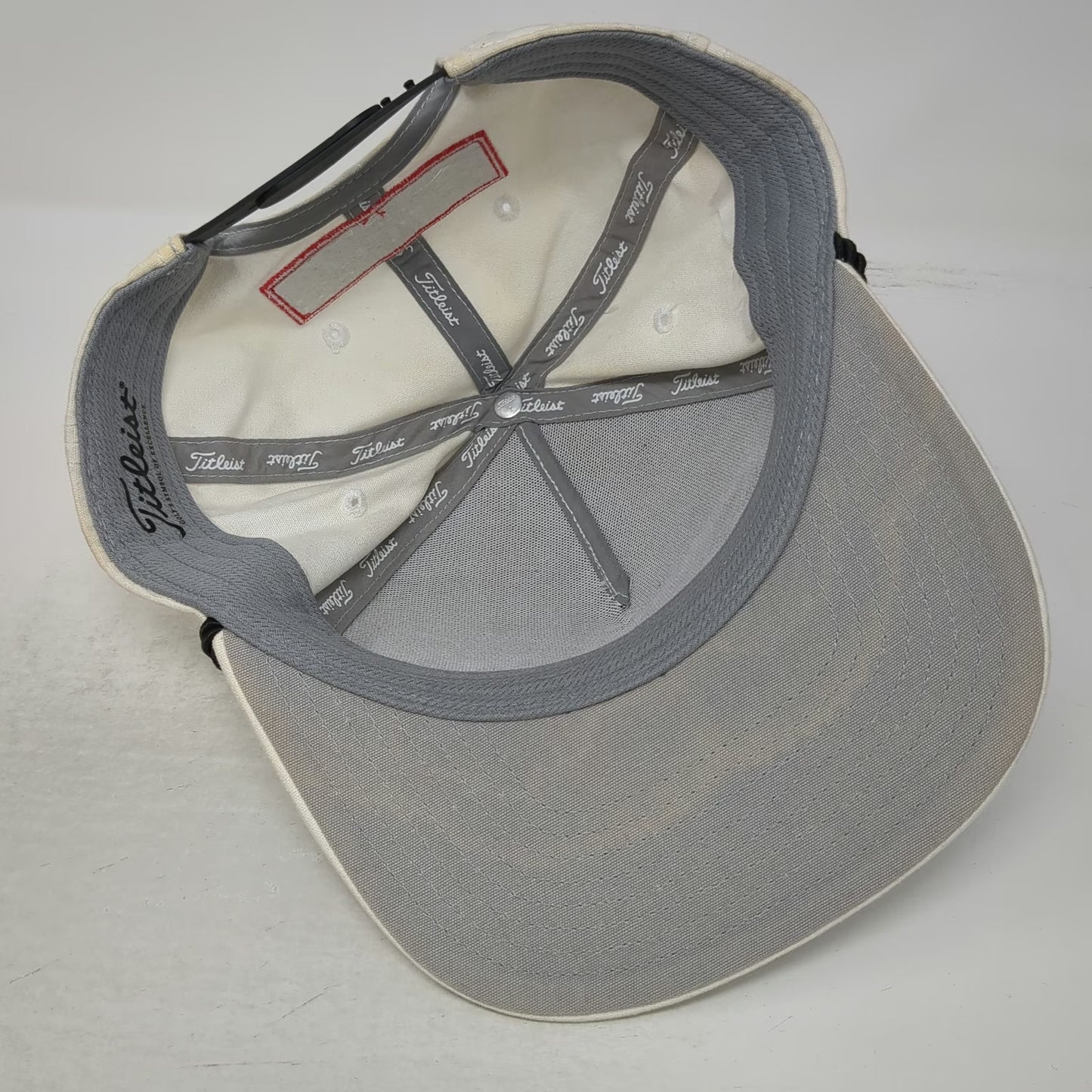 Titleist 5 Panel White Hat One Size Rope Snapback Golf Pro V1 FootJoy Embroidery