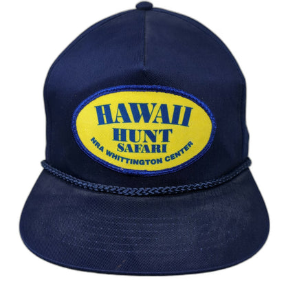 Blue 5 Panel Hat One Size Hawaii Hunt Safari NRA Whittington Center Braided Rope