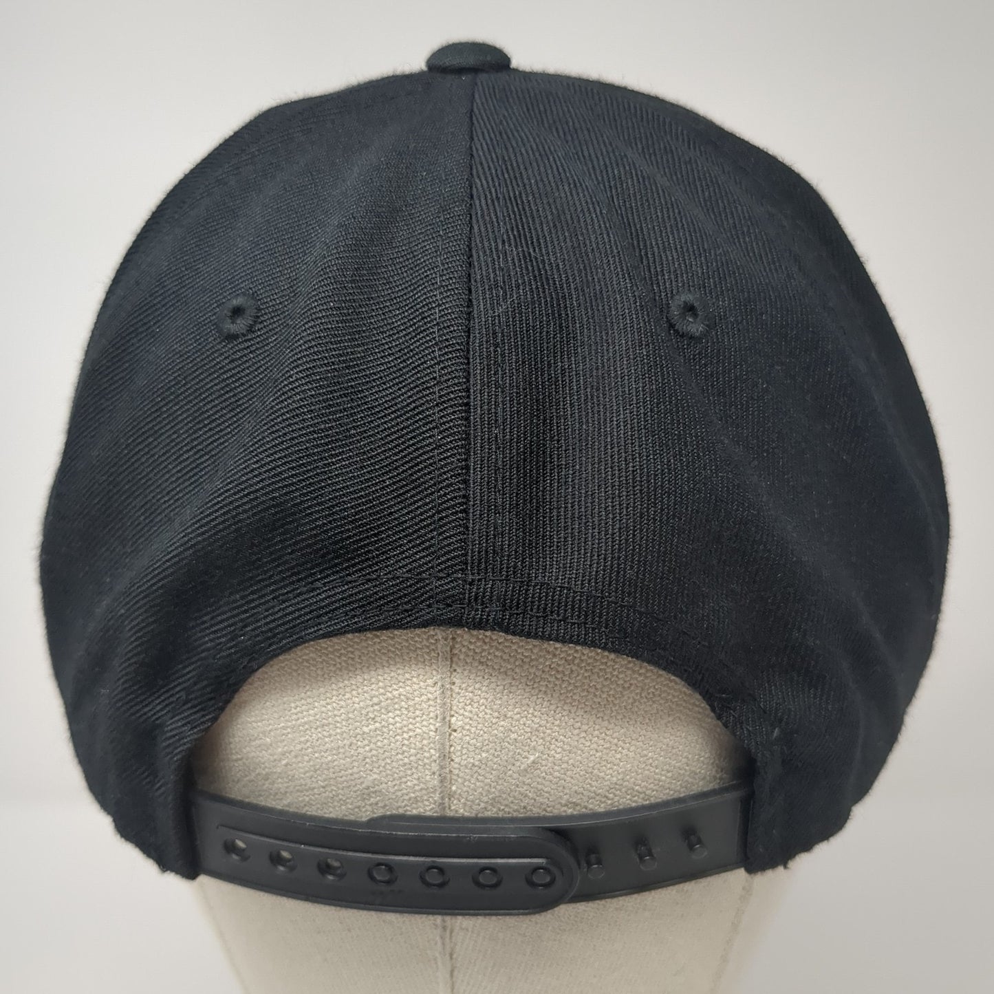 The Classics Yupoong Snapback Hat Black One Size Embroidered Logo
