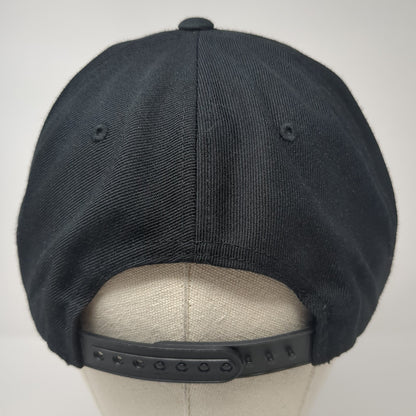 The Classics Yupoong Snapback Hat Black One Size Embroidered Logo