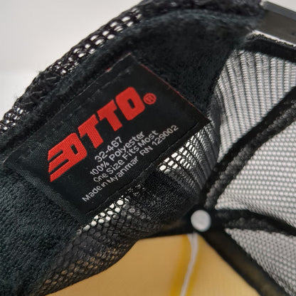 Otto Trucker Hat Black White One Size Shake & Bake Motorsports Mesh Snapback