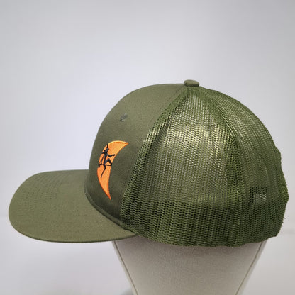 Port Authority Trucker Hat Green One Size Mesh Snapback Rock Climbing Logo Cap