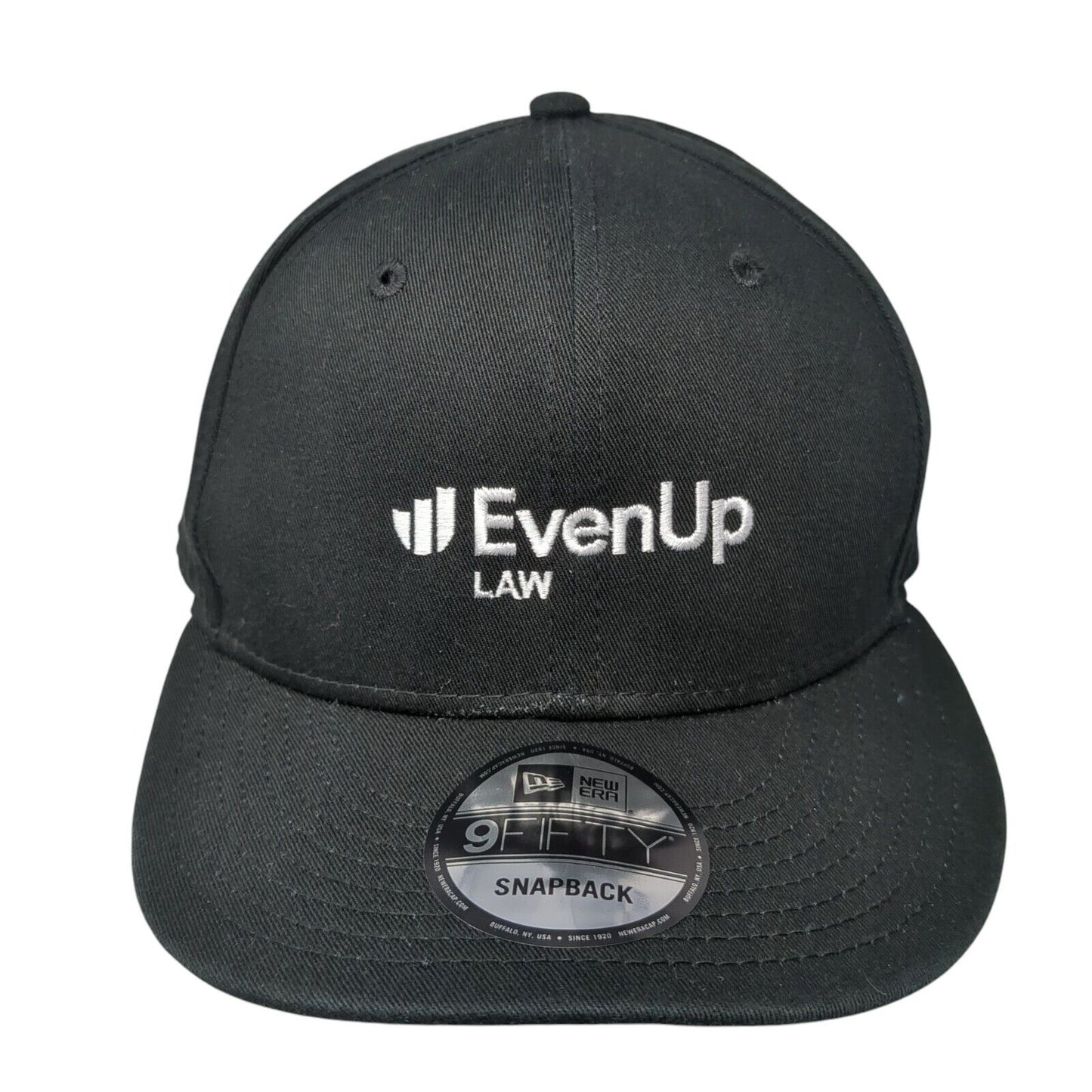 EvenUp Law Snapback Hat Black One Size Adjustable New Era 9Fifty