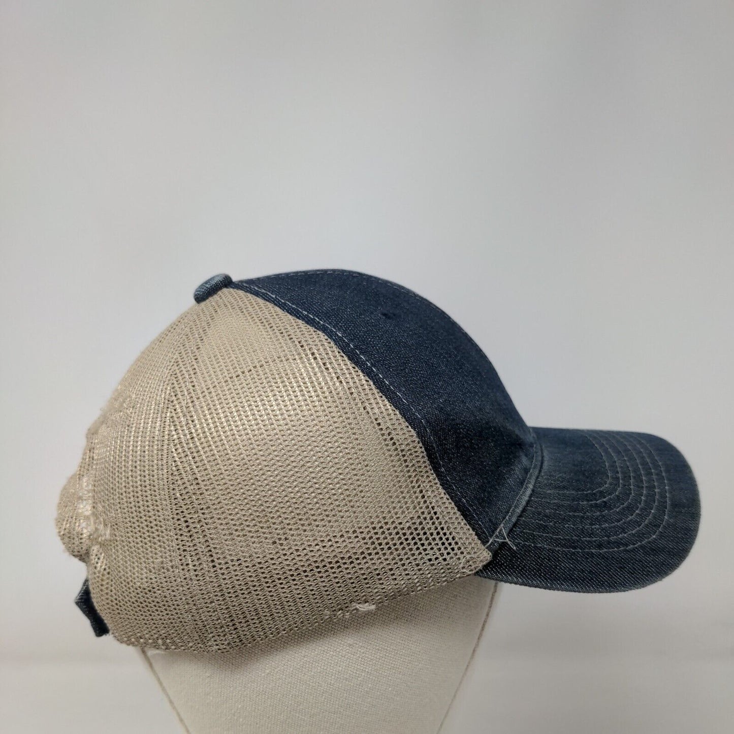 Panera Bread Strapback Trucker Hat Blue OS Adjustable Embroidered Mesh Back