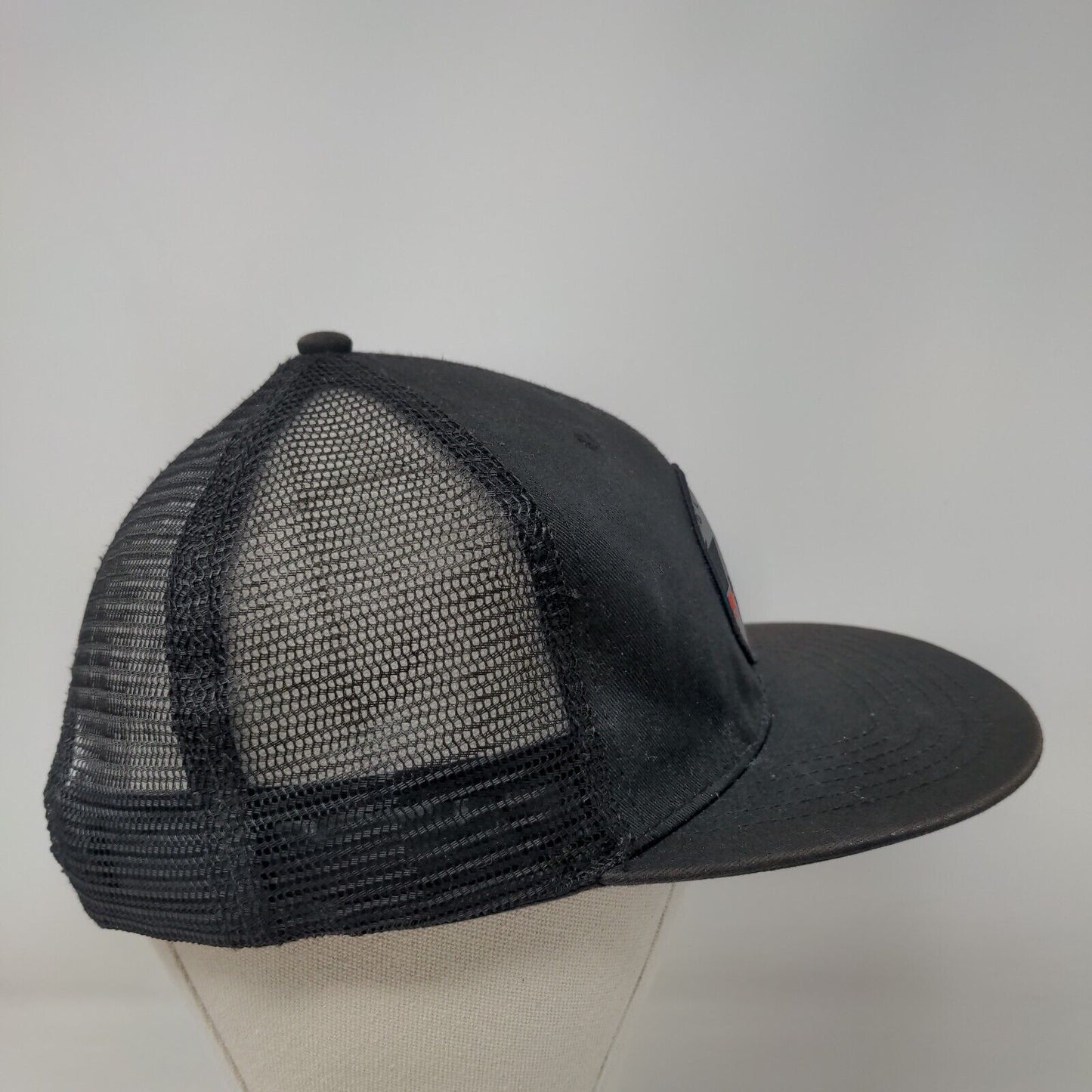 Global Takeover HK Snapback Trucker Hat Black One Size Mesh Adjustable Back