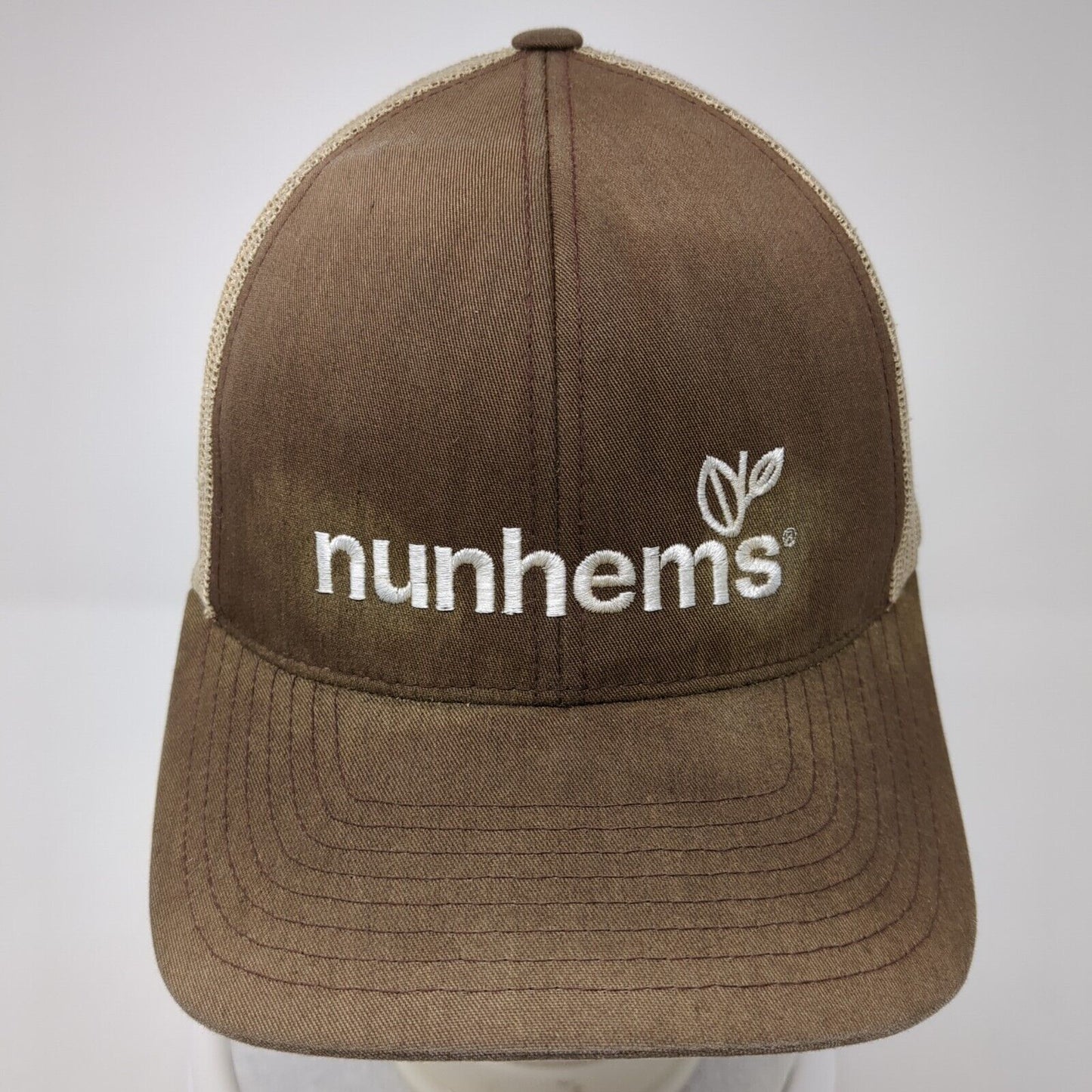 Nunhems Snapback Trucker Hat Brown One Size Mesh Back Embroidered