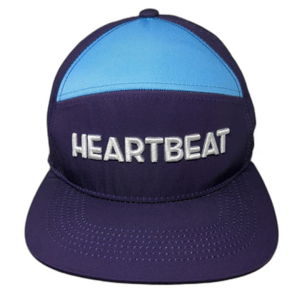 Heartbeat Hot Sauce Co. Trucker Hat Purple Blue One Size Flat Brim Perforated