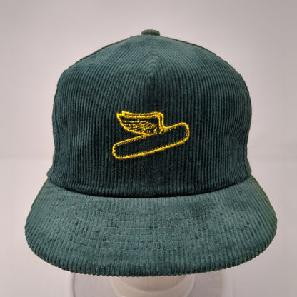 Dekalb Snapback Hat Green One Size Adjustable Embroidered Corduroy