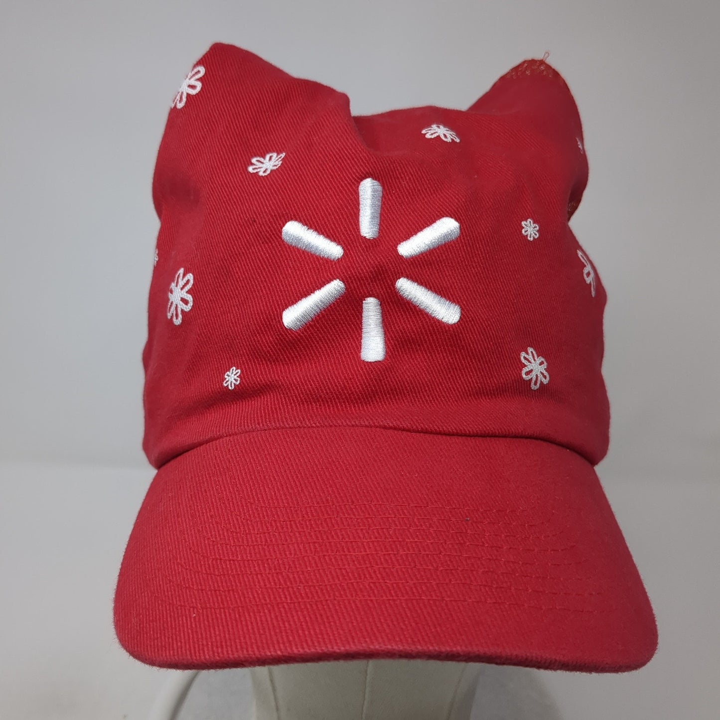 Walmart Santa Trucker Hat Red One Size Mesh Back Pom Pom Christmas