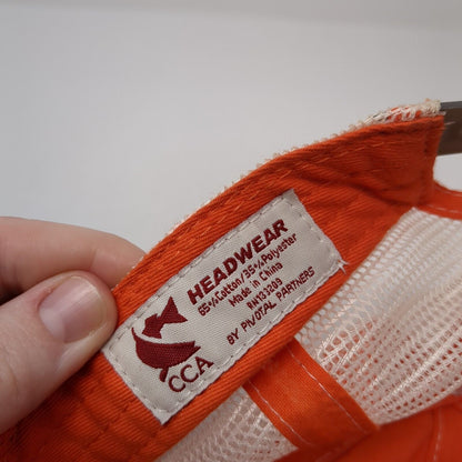 Est. 1977 CCA Snapback Trucker Hat Orange One Size Mesh Back Headwear