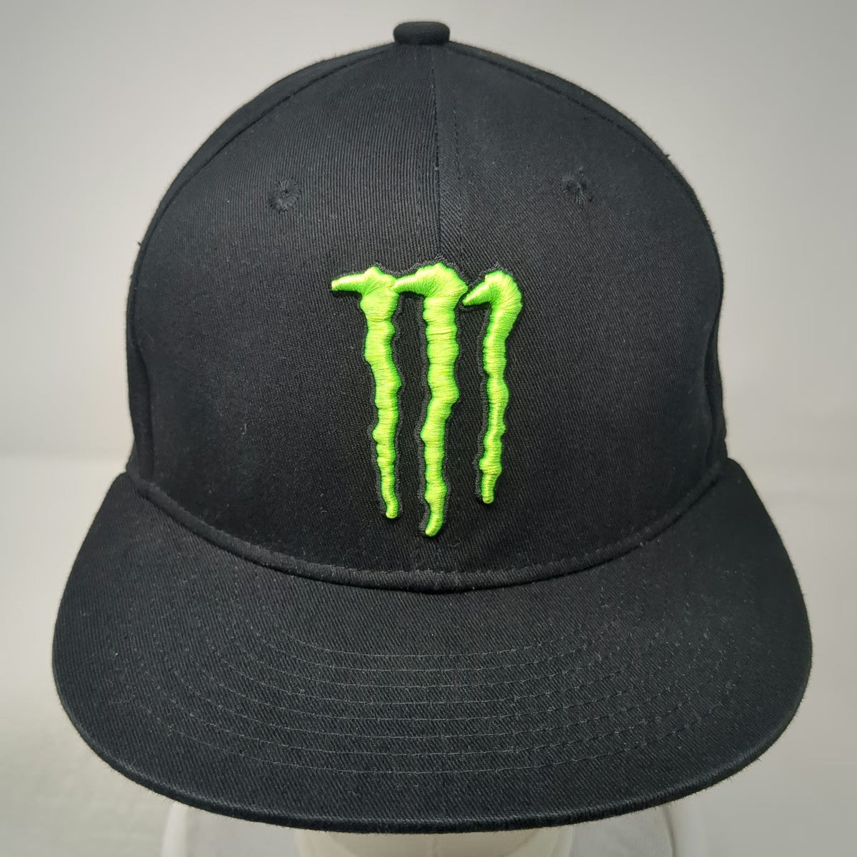 Monster Energy Snapback Black Hat One Size Embroidered Claw Logo Cotton