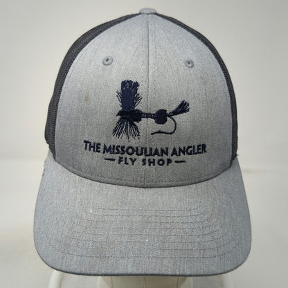Richardson Trucker Hat Gray Black L Fly Fishing Missoula Montana Snapback Hat