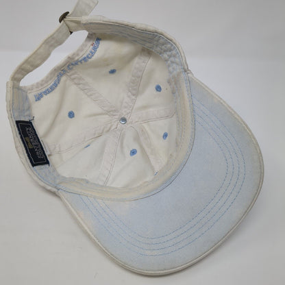 Fraternity Collection Slideback Hat White One Size Adjustable Embroidered Cotton