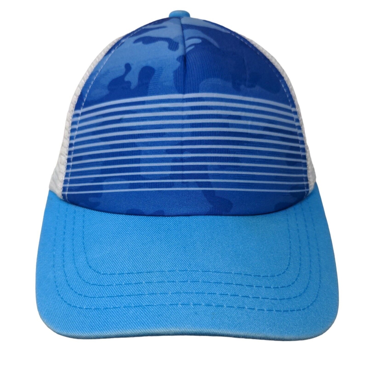 O'rageous Snapback Trucker Hat Blue One Size Adjustable Mesh Back Camo Blank
