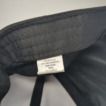 Unbranded Slideback Baseball Cap Black One Size Adjustable 6 Panel Blank