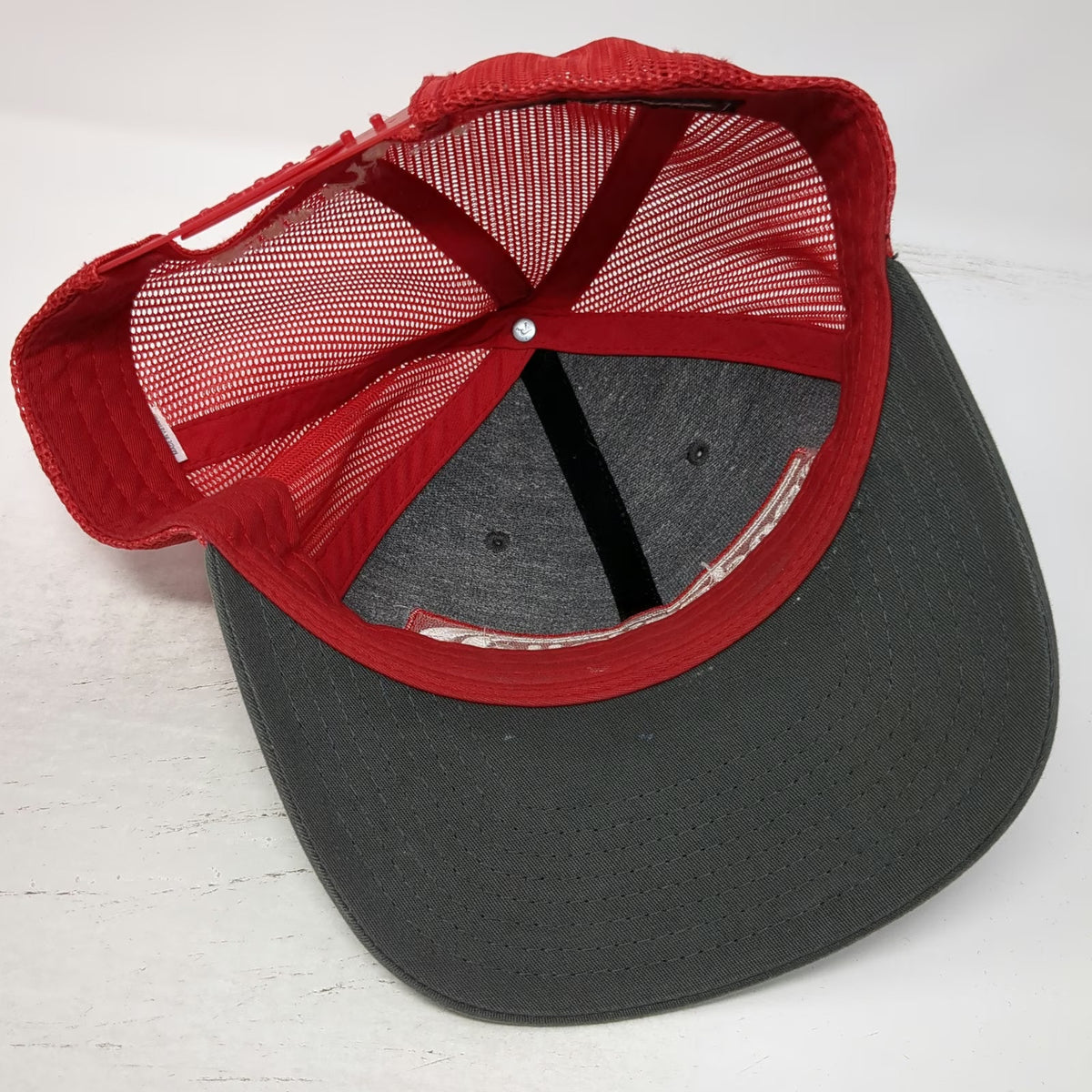 Richardson Trucker Hat Gray Red One Size Rendezvous River Sports Surf Wyoming