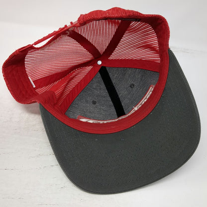 Richardson Trucker Hat Gray Red One Size Rendezvous River Sports Surf Wyoming