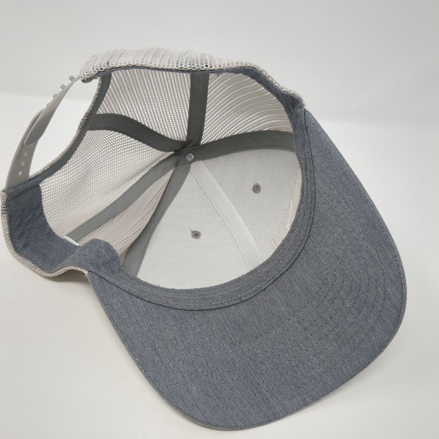 208 Properties Snapback Trucker Hat Gray OS Adjustable Mesh Back Richardson